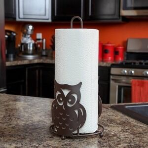 Home-X Bronze Owl Shaped Paper towel Holder